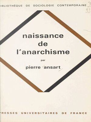 cover image of Naissance de l'anarchisme